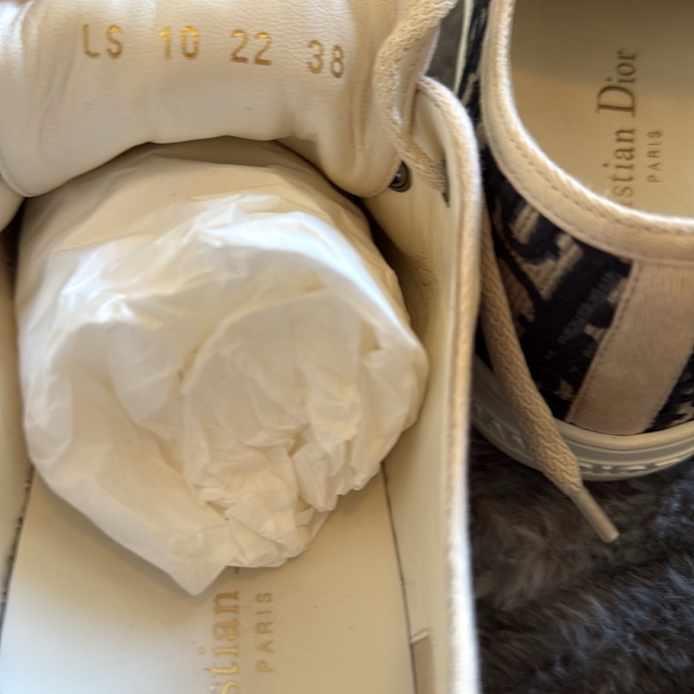 Dior walk’n’dior sneakers. size 8 Deep blue oblique embroidery - Picture 9 of 10